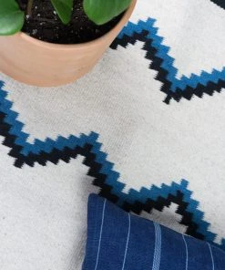 Archive New York Zapotec Zig Zag Wool Rug #6
