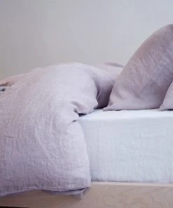 Area Home Camille Linen Duvet Cover - Lilac Home Goods