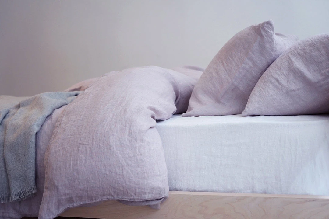 Area Home Camille Linen Duvet Cover - Lilac Home Goods 2 Area Home Camille Linen Duvet Cover - Lilac Home Goods