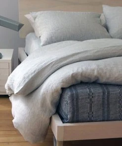 Area Home Louie Linen Duvet Cover - Blue Home Goods