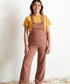 North Of West Ariel Upcycled Overalls - Terracotta