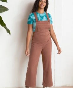 North Of West Ariel Upcycled Overalls - Terracotta