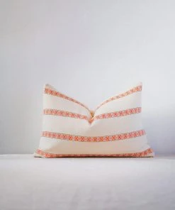 Soil To Studio Home Goods Asima Throw Pillow Cover - Orange + Cream