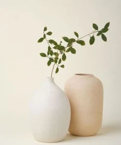 August Sage Home Goods Emilia Fluted Vase - Crema