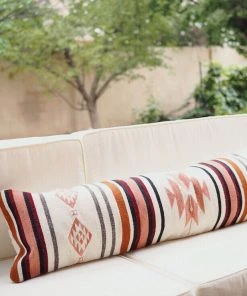 August Sage Sophia Rosado Wool Lumbar Pillow