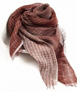 Studio Variously Accessories Auro Linen Scarf - Cinnabar 4 Studio Variously Accessories Auro Linen Scarf - Cinnabar
