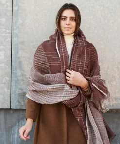 Studio Variously Accessories Auro Linen Scarf - Cinnabar 2 Studio Variously Accessories Auro Linen Scarf - Cinnabar