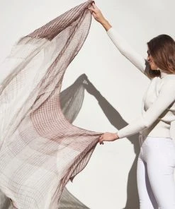 Studio Variously Auro Linen Scarf - White Accessories