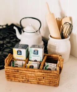 Azizi Life Home Goods Banana Leaf Divided Serving Tray