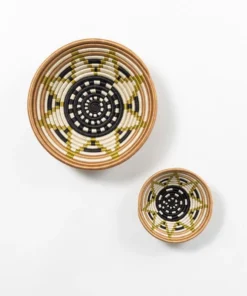 Azizi Life Boutique Vestine Green Woven Bowl