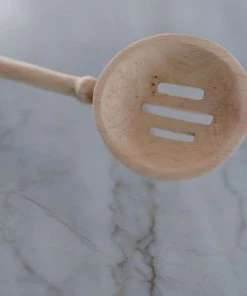 Azizi Life Home Goods Merideth Wooden Slotted Spoon