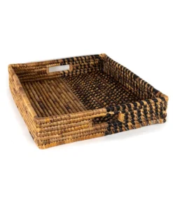 Azizi Life Parker Banana Leaf Trays 2 Azizi Life Parker Banana Leaf Trays