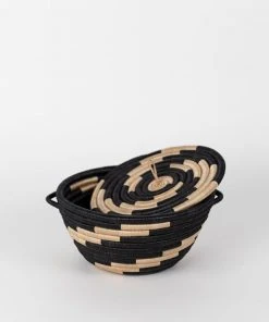 Azizi Life Woven Pot Basket With Lid Home Goods