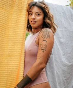 Mary Young Backless Bamboo Thong Bodysuit Underwear + Bras