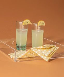 Newly Goods Handcrafted Balsamo Lucite Upcycled Square Tray