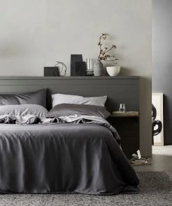 Ettitude Bamboo Sateen Duvet Cover - Slate