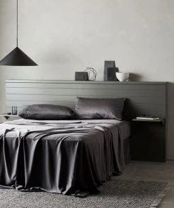 Ettitude Home Goods Bamboo Sateen Flat Sheet - Slate