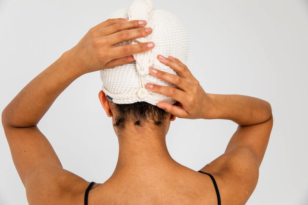 Ettitude Bamboo Waffle Hair Towel - Natural Ettitude Bamboo Waffle Hair Towel - Natural