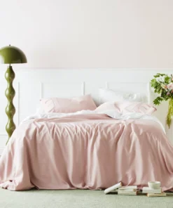 Ettitude Bamboo Sateen Duvet Cover - Rose Sustainable Materials