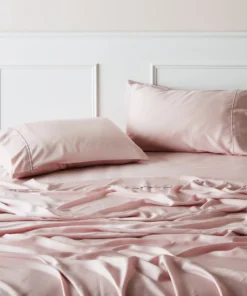 Ettitude Bamboo Sateen Fitted Sheet - Rose Sustainable Materials