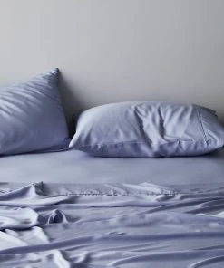 Ettitude Bamboo Sateen Fitted Sheet - Sky Home Goods