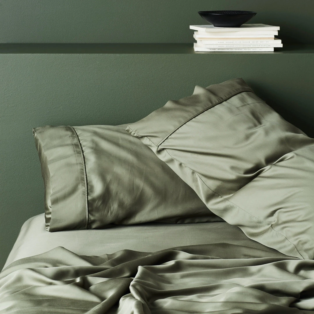 Ettitude Best Sellers Bamboo Sateen Pillowcase Set - Moss Ettitude Best Sellers Bamboo Sateen Pillowcase Set - Moss