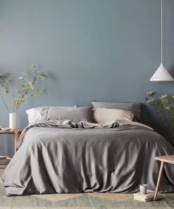 Ettitude Bamboo Sateen Plus Duvet Cover - Fog