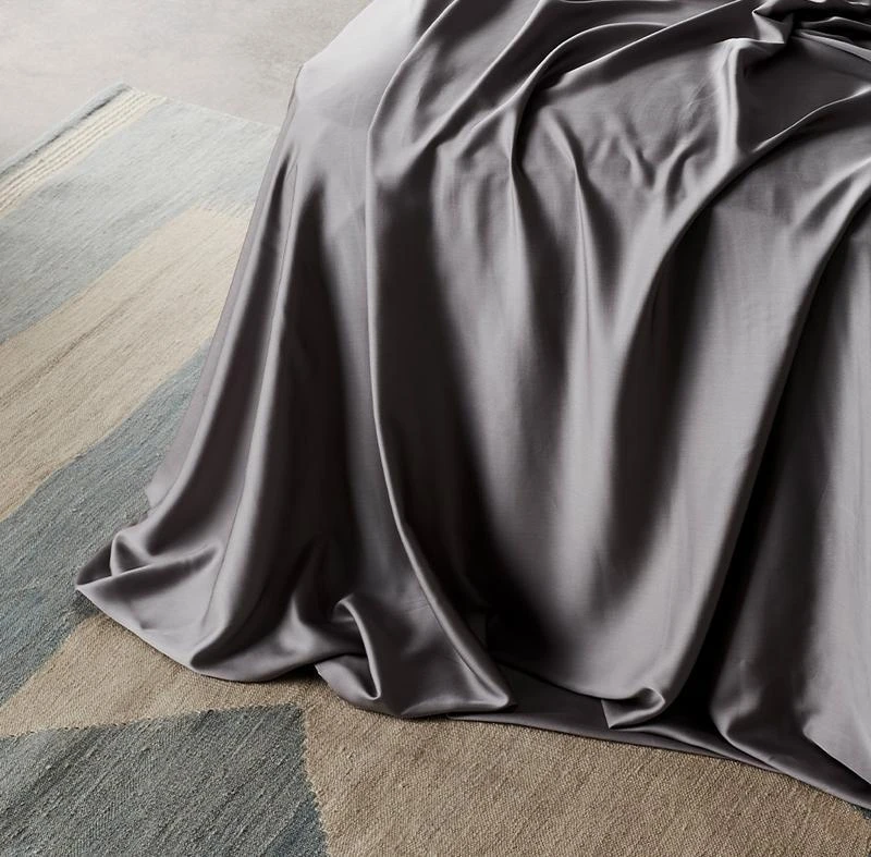 Ettitude Sustainable Materials Bamboo Sateen Plus Flat Sheet - Fog Ettitude Sustainable Materials Bamboo Sateen Plus Flat Sheet - Fog