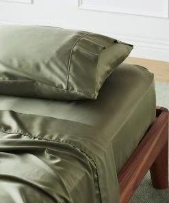 Ettitude Best Sellers Bamboo Sateen Sheet Set - Moss