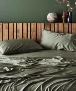 Ettitude Best Sellers Bamboo Sateen Sheet Set - Moss