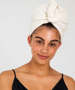 Ettitude Bamboo Waffle Hair Towel - Natural