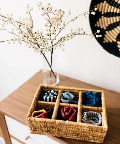 Azizi Life Home Goods Banana Leaf Divided Serving Tray