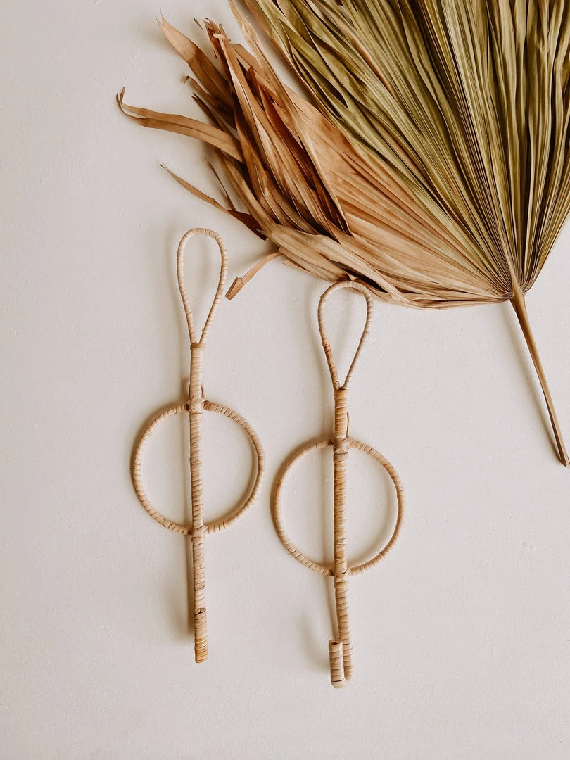 Village Thrive Banyak Rattan Wall Hook Set Home Goods Village Thrive Banyak Rattan Wall Hook Set Home Goods