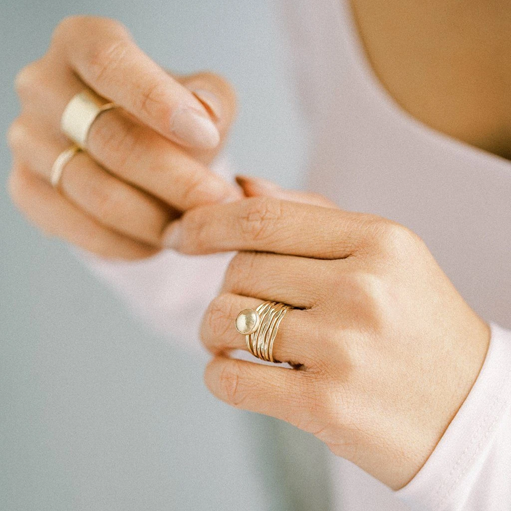 Sara Patino Jewelry Best Sellers Be Light Recycled Gold Stacking Rings - Set Sara Patino Jewelry Best Sellers Be Light Recycled Gold Stacking Rings - Set