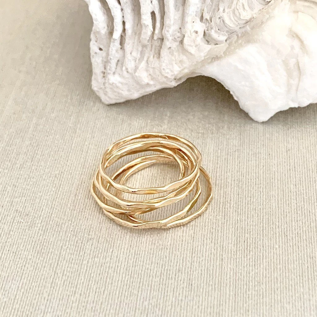 Sara Patino Jewelry Best Sellers Be Light Recycled Gold Stacking Rings - Set Sara Patino Jewelry Best Sellers Be Light Recycled Gold Stacking Rings - Set