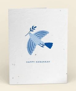Cute Root Beloved Dove Plantable Hanukkah Cards - 10 Pack