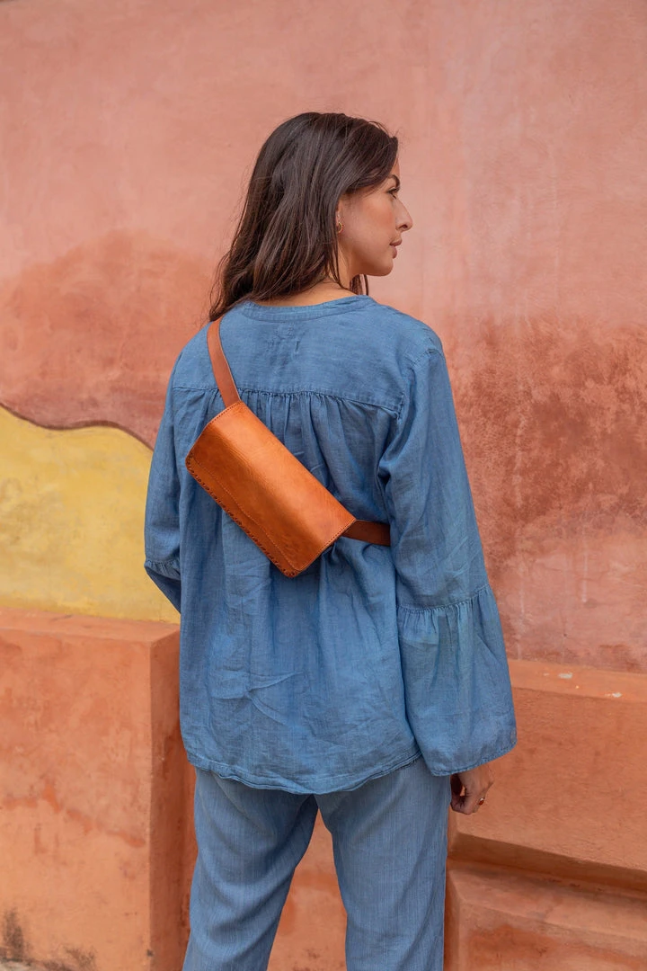 Purse & Clutch Leather Belt Bag - Russet Brown Purse & Clutch Leather Belt Bag - Russet Brown