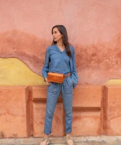 Purse & Clutch Leather Belt Bag - Russet Brown 6 Purse & Clutch Leather Belt Bag - Russet Brown