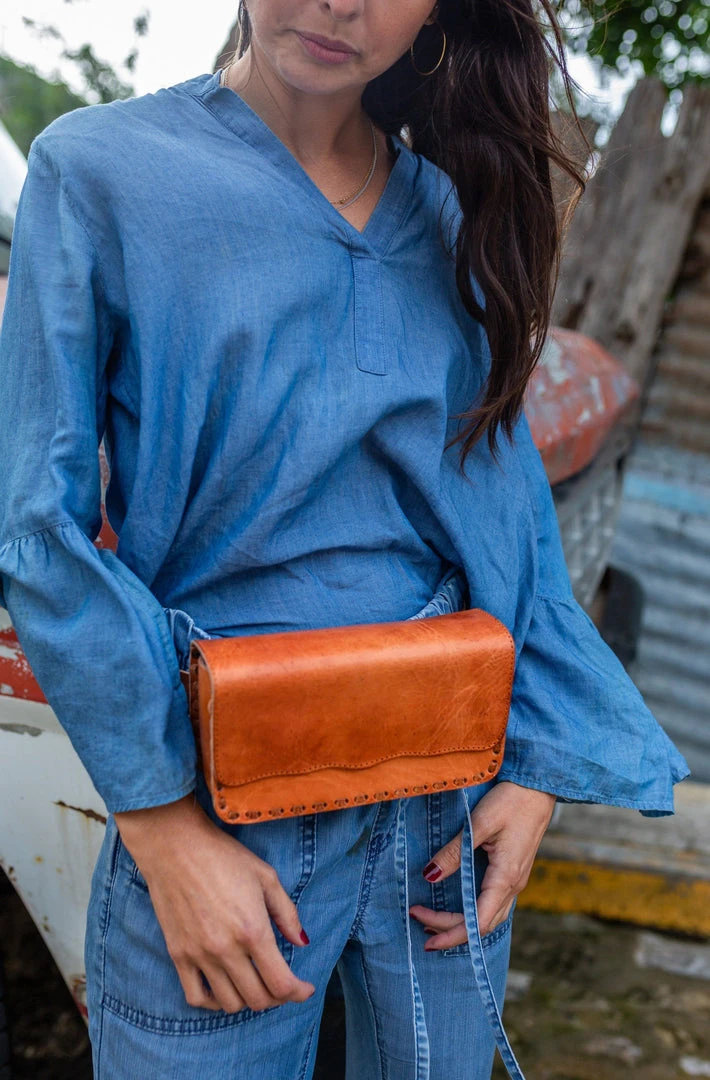 Purse & Clutch Leather Belt Bag - Russet Brown Purse & Clutch Leather Belt Bag - Russet Brown