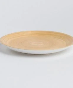 Bibol Handcrafted Bang Bamboo Plate - Blanc