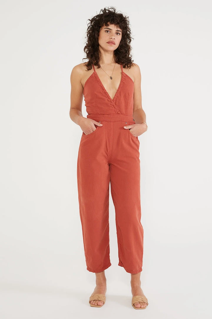 ÉTICA New Arrivals Birdie Halter Jumpsuit - Bossa Nova 1 ÉTICA New Arrivals Birdie Halter Jumpsuit - Bossa Nova