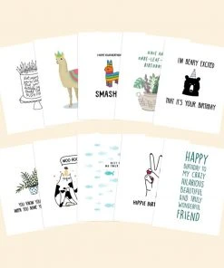 Cute Root Birthday Variety Plantable Cards - 10 Pack Greeting Cards