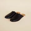 Dooeys Black Apple Leather House Mule
