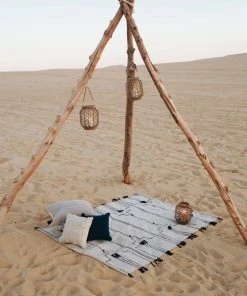 Kiliim Home Goods Black Drift Wool Runner / Rug