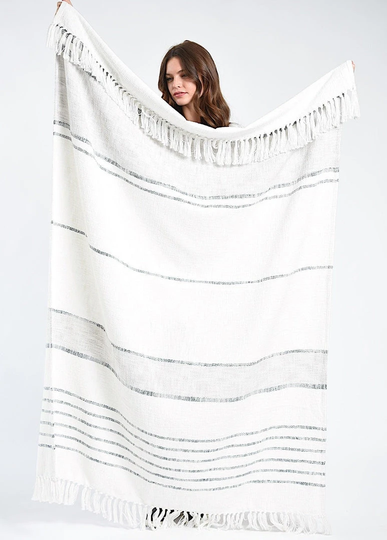 Bloom & Give Best Sellers Duka Throw Blanket - Ivory Bloom & Give Best Sellers Duka Throw Blanket - Ivory