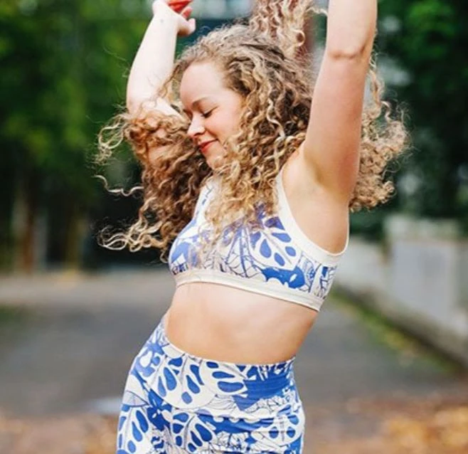 Thunderpants USA Blue Bloem Bralette Fair Trade Thunderpants USA Blue Bloem Bralette Fair Trade