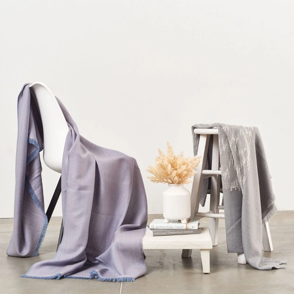 Studio Variously Boro Merino Wool Throw Blanket Studio Variously Boro Merino Wool Throw Blanket