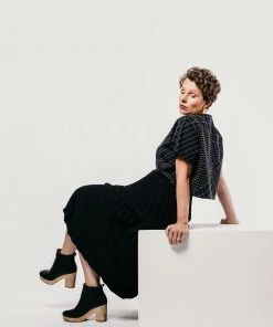 Anchal Box Crop Top - Charcoal Best Sellers