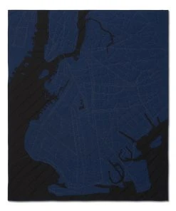 Haptic Lab Home Goods Brooklyn Map Throw Quilt