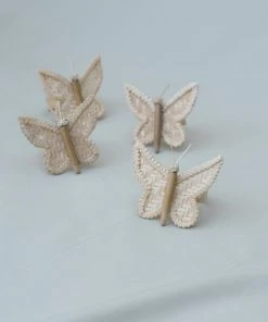 Amara Butterfly Bamboo Napkin Ring Set